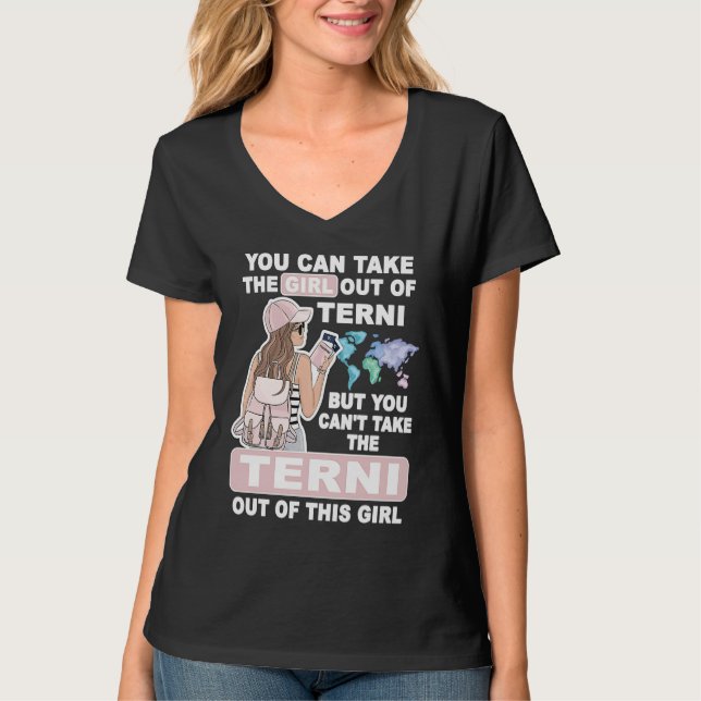 Camiseta Cool Girl from Terni City  Proud Terni Girl (Anverso)