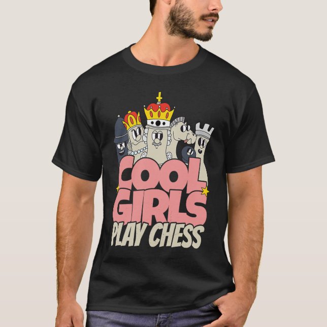 Camiseta Cool girls play chess   chess saying chess player (Anverso)