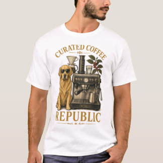 Camiseta Cool Golden Retriever Dog Barista Coffee Lover Vin