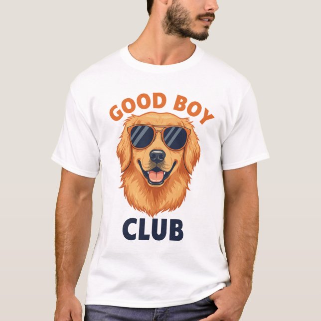 Camiseta Cool Golden Retriever 'Good Boy Club' T-Shirt (Anverso)