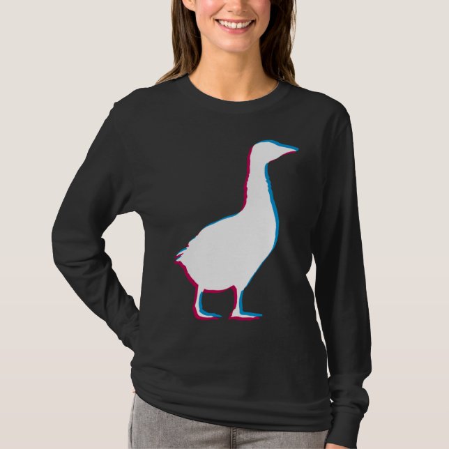 Camiseta Cool Goose Duck Silhouette Stylish Geese Bird Anim (Anverso)