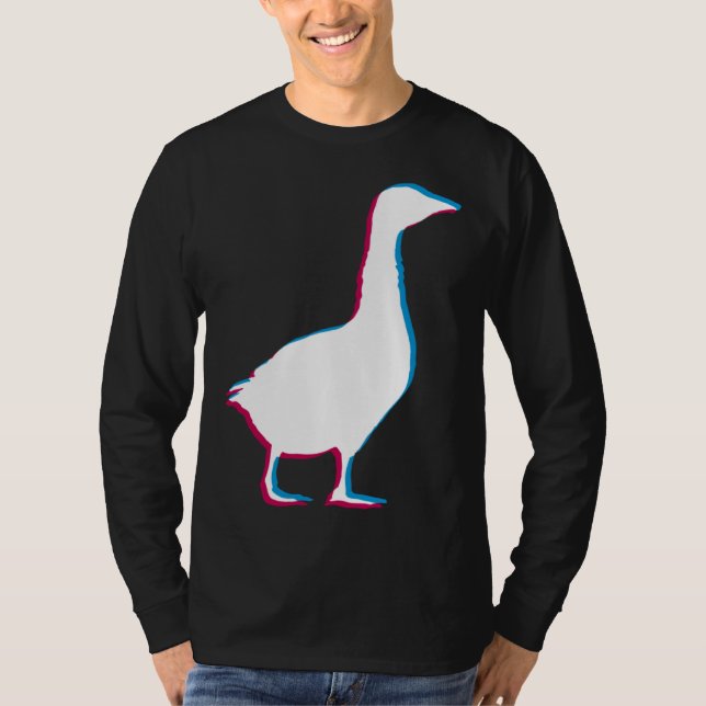 Camiseta Cool Goose Duck Silhouette Stylish Geese Bird Anim (Anverso)