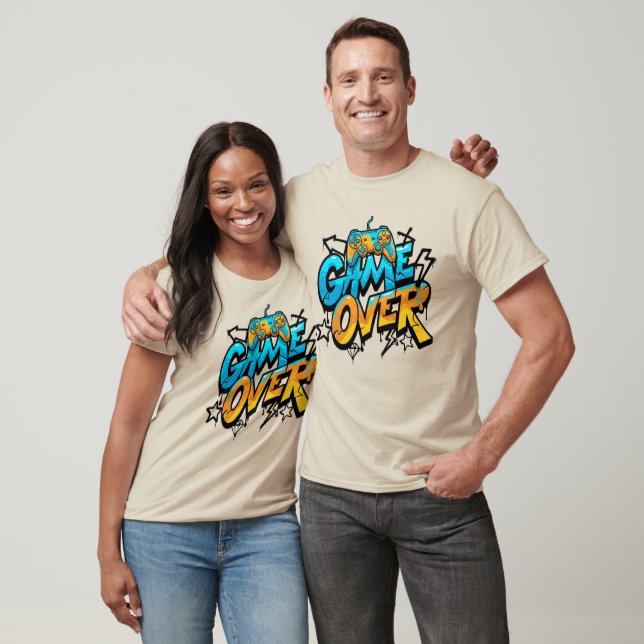 Camiseta Cool Graffiti Game Over Controller Urban Gamer (Unisexo)