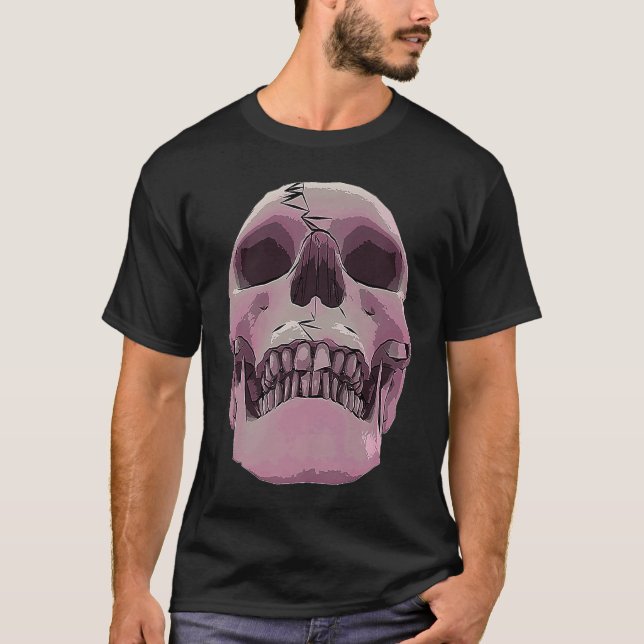 Camiseta Cool Graphic Skull  Death Skeleton Goth Halloween  (Anverso)