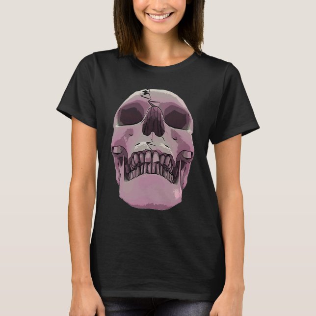 Camiseta Cool Graphic Skull  Death Skeleton Goth Halloween  (Anverso)