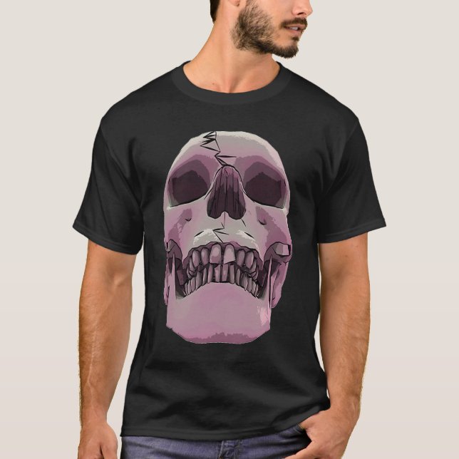 Camiseta Cool Graphic Skull  Death Skeleton Goth Halloween  (Anverso)