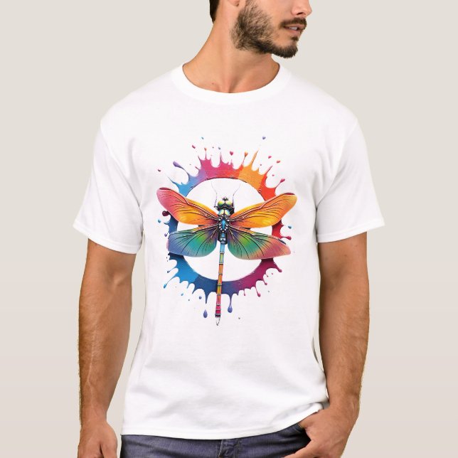 Camiseta Cool Graphic Tie Dye Sunglasses Dragonfly Illustra (Anverso)