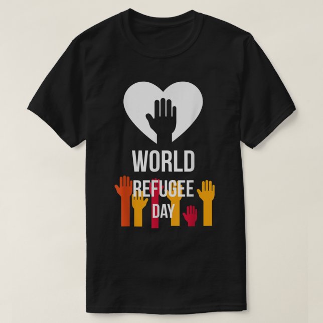 Camiseta Cool Graphic World Refugee Day (Diseño del anverso)