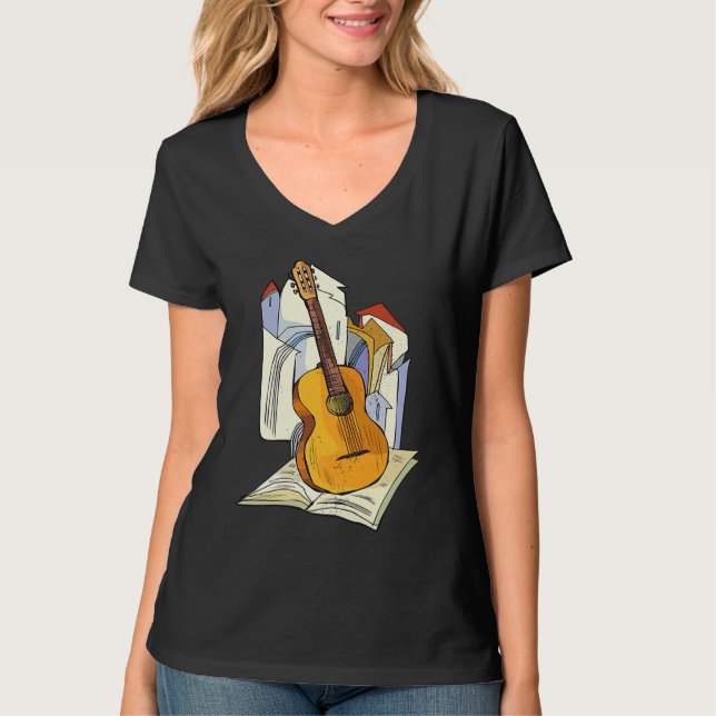 Camiseta Cool Guitar Musical Instruments Guitarist Music (Anverso)