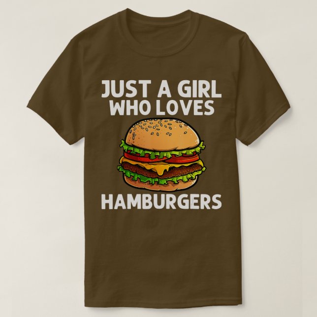 Camiseta Cool Hamburger For Girls Kids Burger Cheeseburger  (Diseño del anverso)