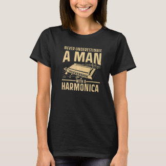 Camiseta Cool Harmonica For Men Boys Harmonica Player Instr