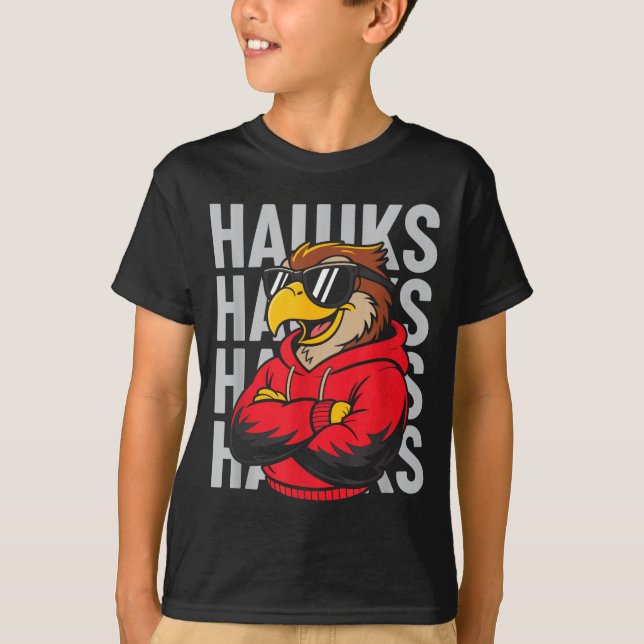 Camiseta Cool Hawk Gift For Men Women Boys Girls Kids  (Anverso)
