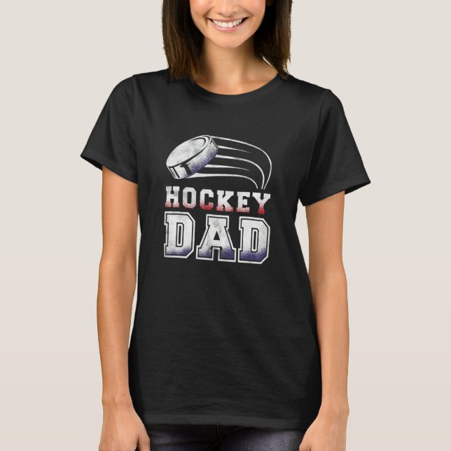 Camiseta Cool Hockey Dad Hockey American Flag (Anverso)