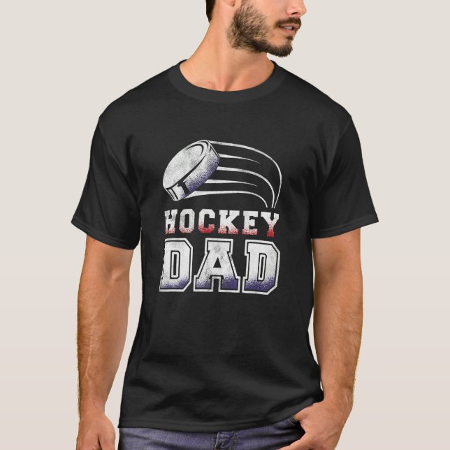 Camiseta Cool Hockey Dad Hockey American Flag (Anverso)