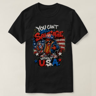 Camiseta Cool Hot Dog USA Graffiti Streetwear