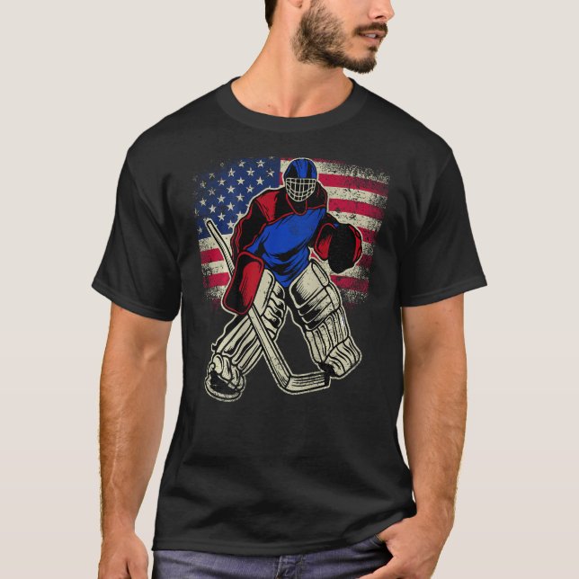 Camiseta Cool Ice Hockey Player Sports Family Hockey 4th of (Anverso)