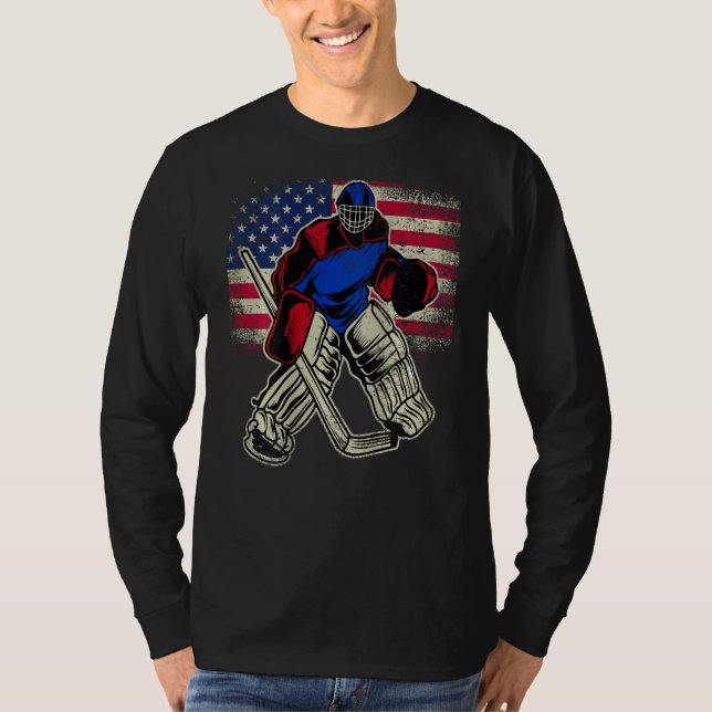 Camiseta Cool Ice Hockey Player Sports Family Hockey 4th of (Anverso)