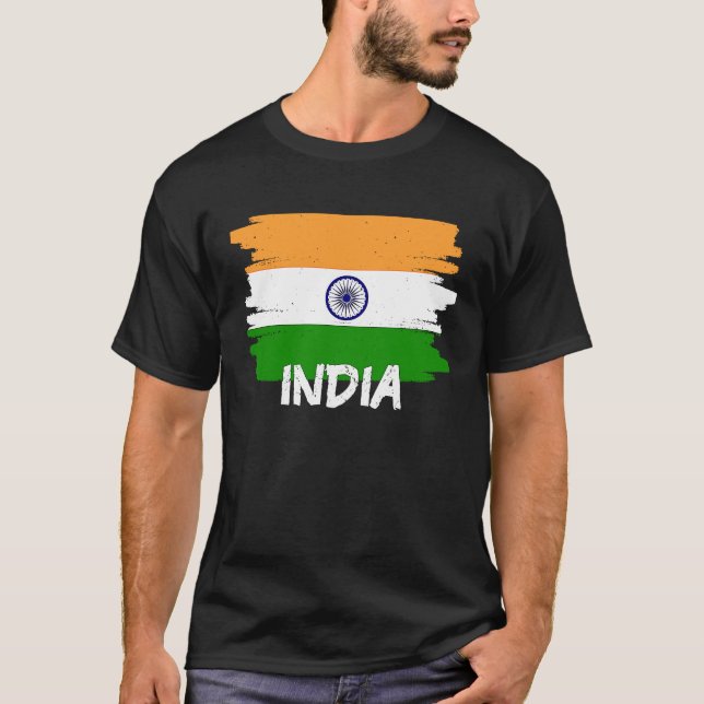 Camiseta Cool India Flag (Anverso)