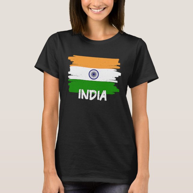 Camiseta Cool India Flag (Anverso)