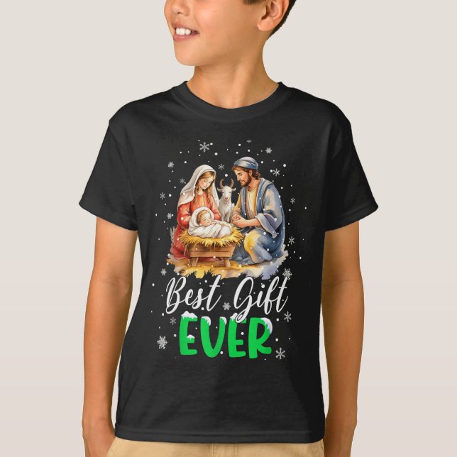 Camiseta Cool Jesus Nativity Scene Christian Ever Christmas (Anverso)