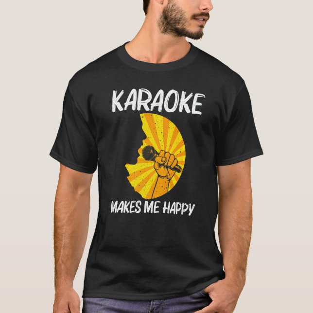 Camiseta Cool Karaoke For Men Women Singer Karaoke Machine (Anverso)