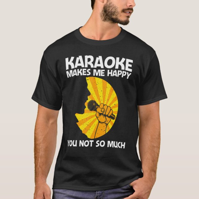 Camiseta Cool Karaoke For Men Women Singer Karaoke Machine  (Anverso)