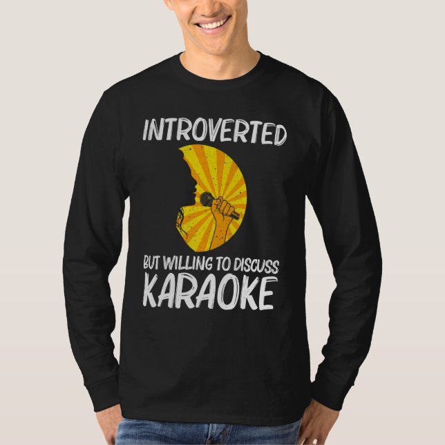 Camiseta Cool Karaoke For Men Women Singer Microphone Karao (Anverso)