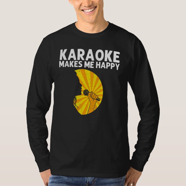 Camiseta Cool Karaoke For Men Women Singer Microphone Karao (Anverso)