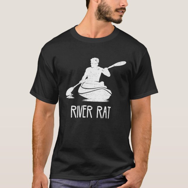 Camiseta Cool Kayak River Rat river kayaking mens kayak (Anverso)