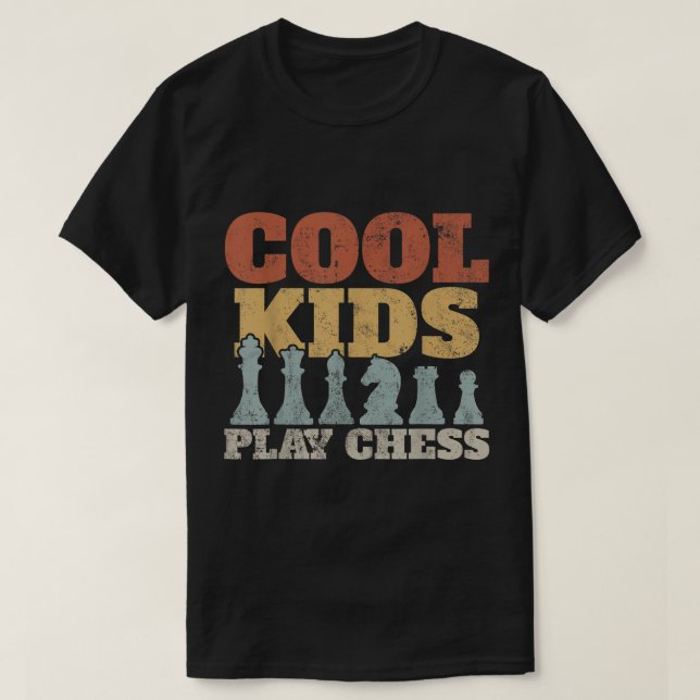 Camiseta Cool Kids Play Chess Design (Diseño del anverso)