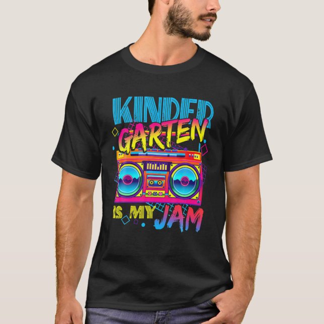 Camiseta Cool Kindergarten Is My Jam Funny Back To School F (Anverso)
