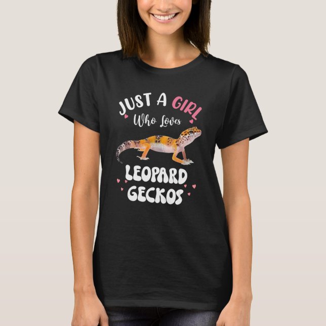 Camiseta Cool Leopard Gecko For Girls Women Pet Lizard Rept (Anverso)
