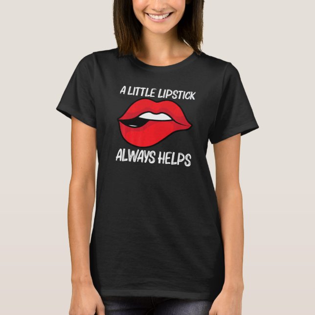 Camiseta Cool Lipstick For Men Women Cosmetic Makeup (Anverso)
