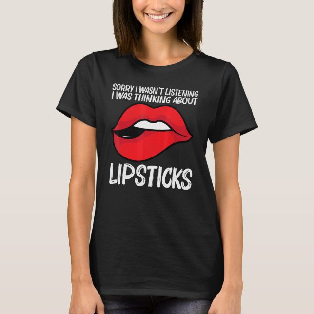 Camiseta Cool Lipstick For Men Women Cosmetic Makeup   (Anverso)