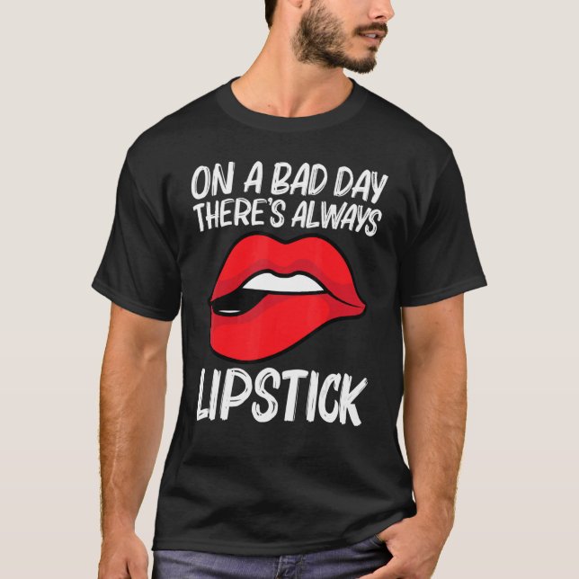 Camiseta Cool Lipstick For Men Women Cosmetic Makeup   (Anverso)