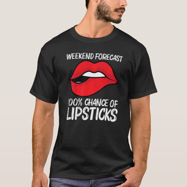 Camiseta Cool Lipstick For Men Women Cosmetic Makeup (Anverso)