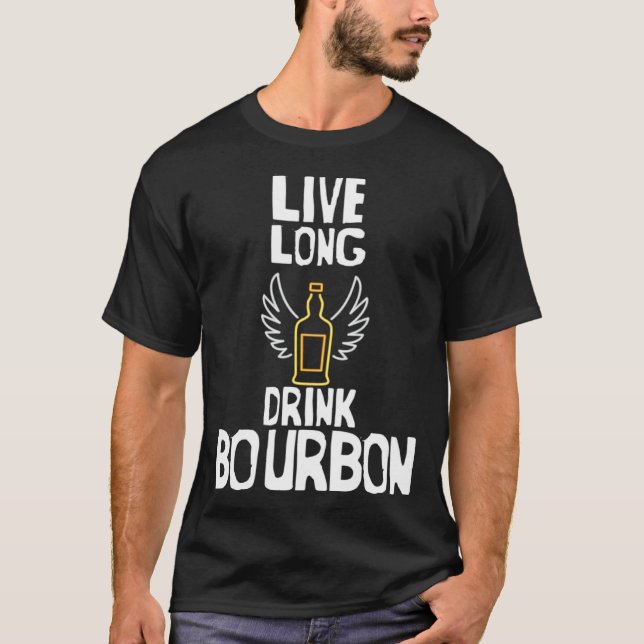 Camiseta Cool Live Long Drink Bourbon Bourbon (Anverso)