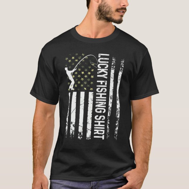 Camiseta Cool Lucky Fishing  Para Pescar (Anverso)