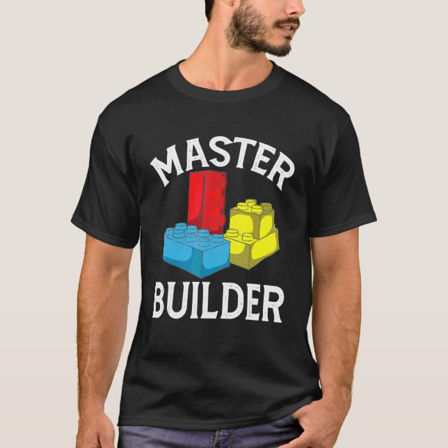 Camiseta Cool Master Builder Bloques de Construcción Hombre (Anverso)