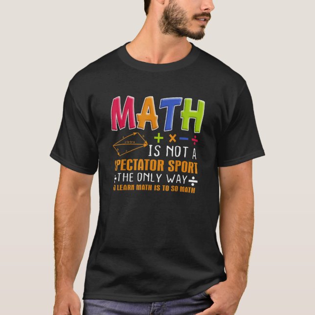 Camiseta Cool Math For Men Women Mathematics Number Math (Anverso)