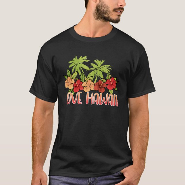 Camiseta Cool Maui Sunset Hawaiian Hibiscus Flowers Honolul (Anverso)
