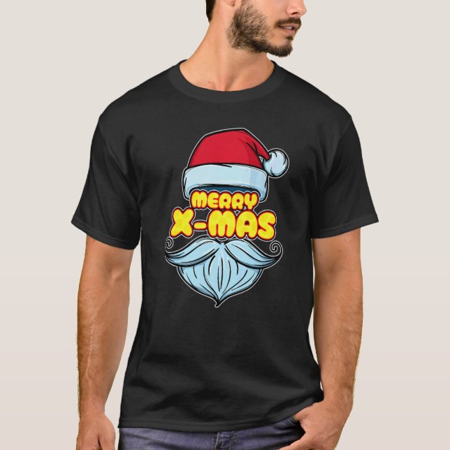 Camiseta Cool Merry Xmas Statement Christmas Santa Claus Pa (Anverso)