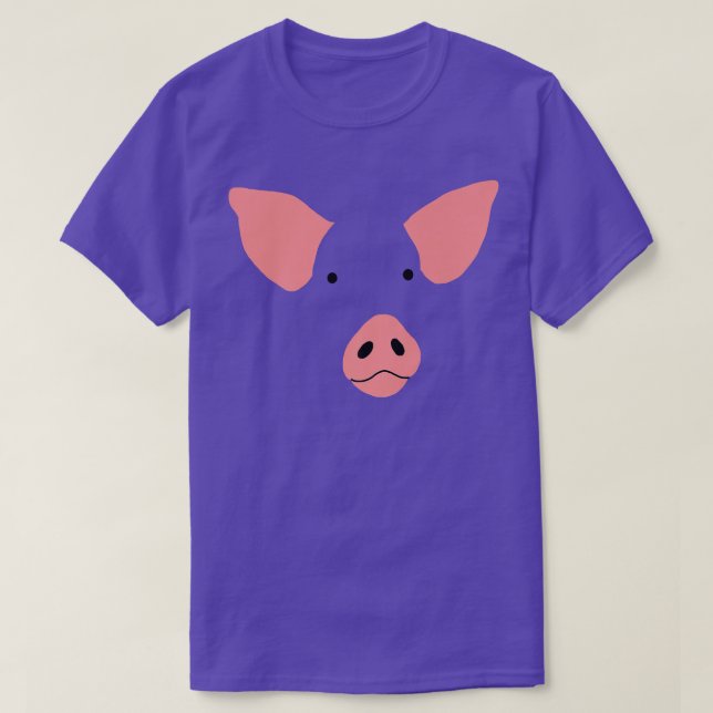 Camiseta Cool Minimalist Art Pig Premium  (Diseño del anverso)