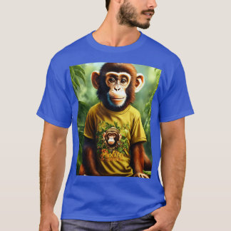 Camiseta Cool Monkey Art Men’s T-Shirt | Trendy Blue Graphi