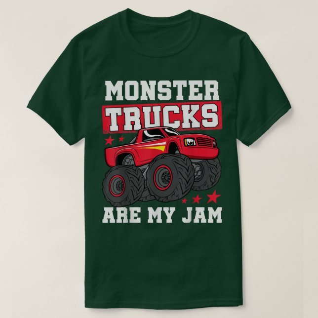 Camiseta Cool Monster Trucks Are My Jam Kids Boys & Girls b (Diseño del anverso)