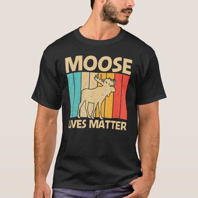 Camiseta Cool Moose For Men Women Moose Deer Bull Elk   (Anverso)