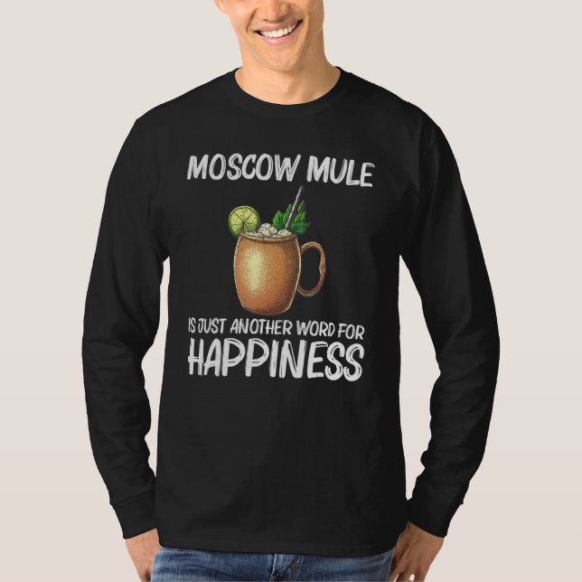 Camiseta Cool Moscow Mule For Men Women Mug Vodka Cocktail  (Anverso)