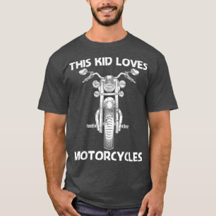 Camiseta Cool Motorcycle Design For Kids Boys Road Ride Mot