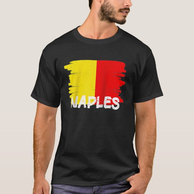 Camiseta Cool Naples Flag Raglan Baseball (Anverso)