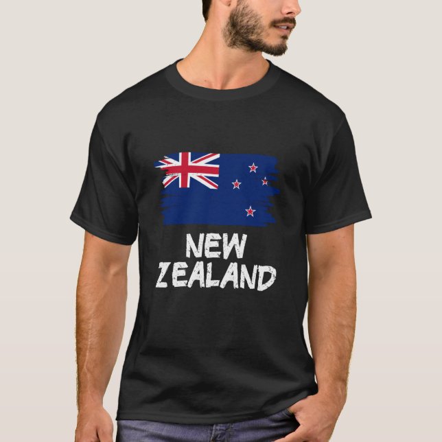 Camiseta Cool New Zealand Flag (Anverso)